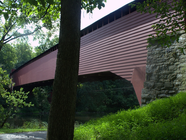 Wertz Covered Bridge also known locally as The Red Bridge located in the Red Bridge Recreation Area, Berks County Pa. It is open to pedestrian traffic only. 20160826_0671_v1.JPG