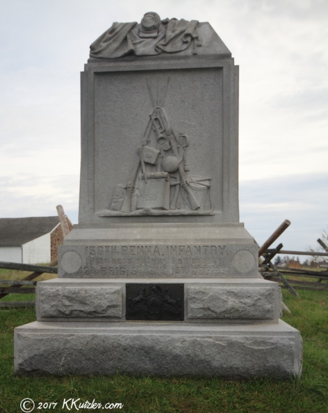 Gettysburg National Military Park
150th Pennsylvania Infantry Monument
Stone-Meredith Avenue
November 03 2017 20171103_5683-5.JPG
