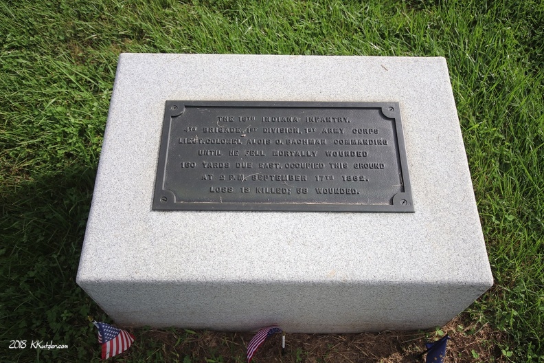 19th Indiana Infantry Regiment Monument
Hagerstown Turnpike south of Cornfield Avenue
Antietam National Battlefield
October 09 2018 20181009_1316.JPG