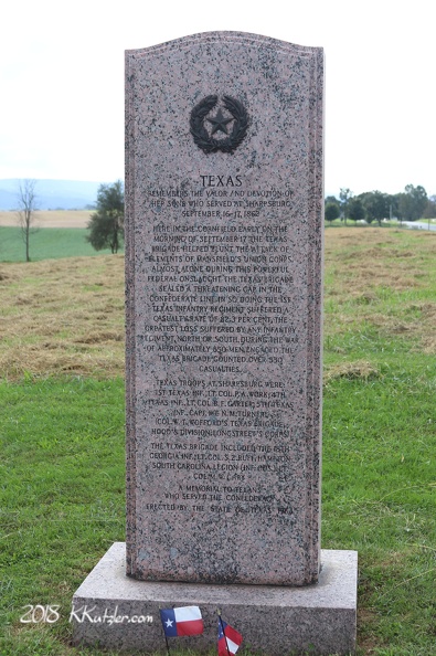 State of Texas Monument
Cornfield Avenue
Antietam National Battlefield
October 09 2018 20181009_1397-3.JPG