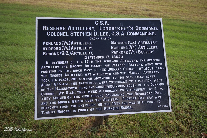Marker No. 306
Hagerstown Pike near Smoketown Road
Antietam National Battlefield
October 09 2018 20181009_990306-1298.JPG